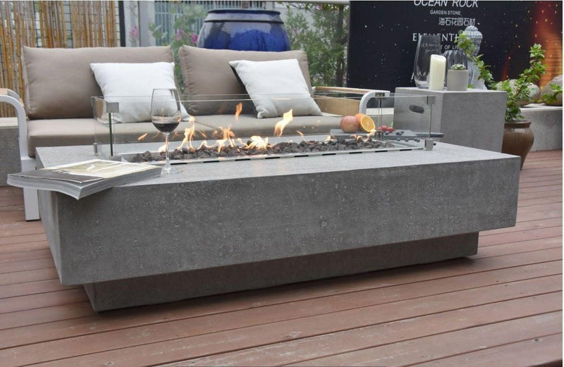 Elementi Hampton Gas Fire Pit Table - Gas Fire Pit Table