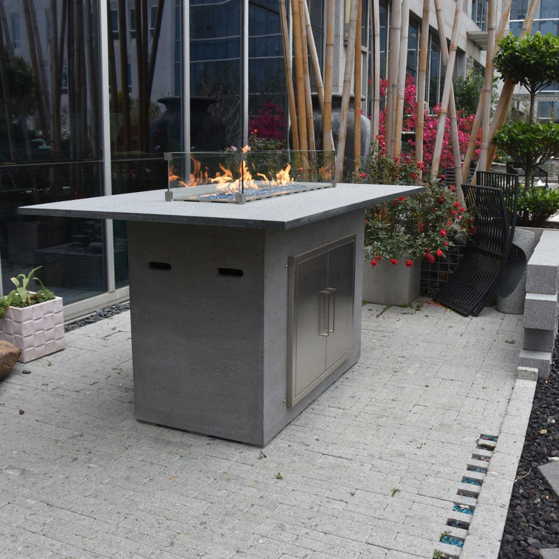 Elementi Himalaya Bar Table Gas Fire Pit - Gas Fire Pit Table