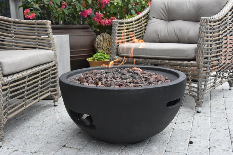 Elementi Jefferson Gas Fire Pit Bowl - Gas Fire Pit Bowl