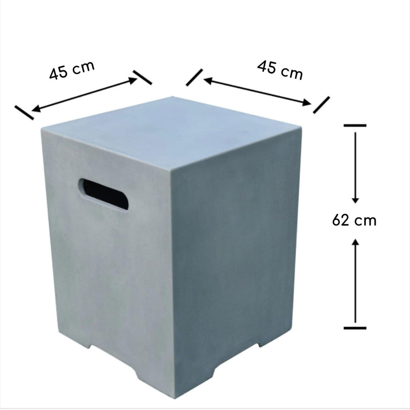 Elementi LPG Tank Cover - Square (Smooth) H62cm - Gas Tank Cover