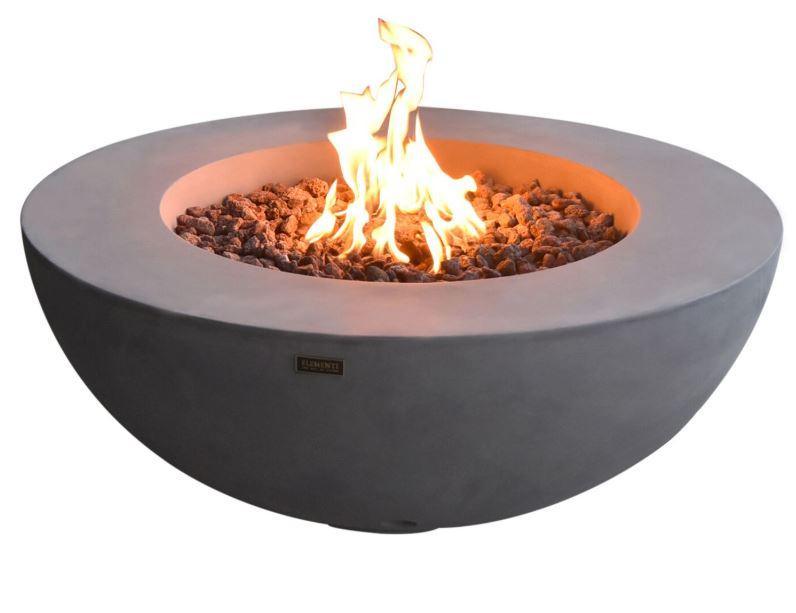 Elementi Lunar Gas Fire Pit Bowl - Gas Fire Pit Bowl