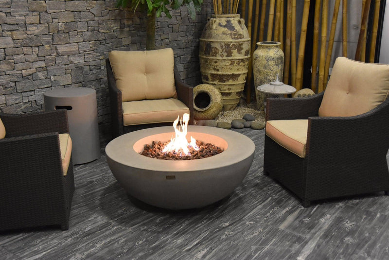 Elementi Lunar Gas Fire Pit Bowl - Gas Fire Pit Bowl