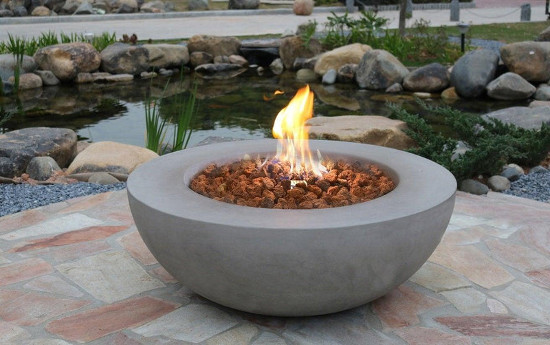 Elementi Lunar Gas Fire Pit Bowl - Gas Fire Pit Bowl