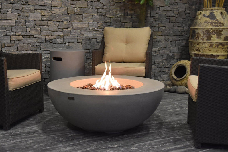 Elementi Lunar Gas Fire Pit Bowl - Gas Fire Pit Bowl