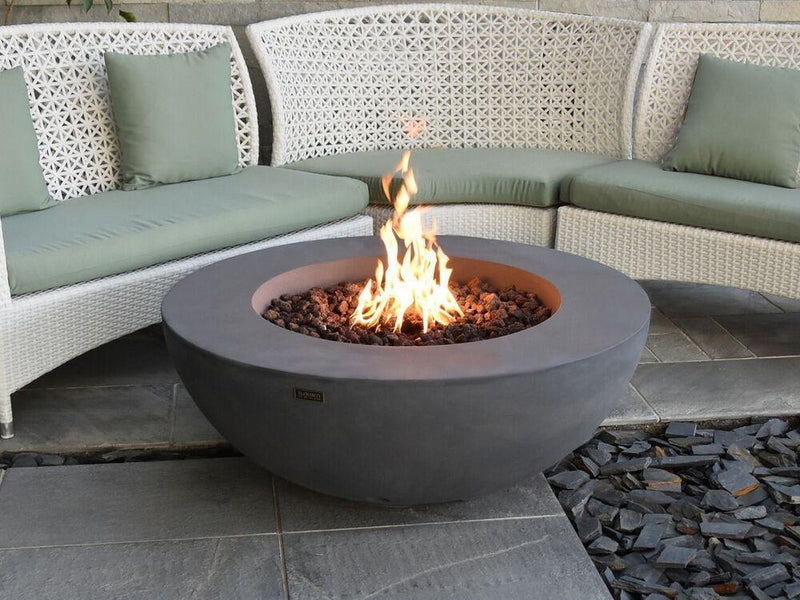 Elementi Lunar Gas Fire Pit Bowl - Gas Fire Pit Bowl