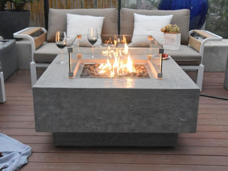 Elementi Manhattan Gas Fire Pit - Gas Fire Pit