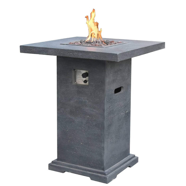 Elementi Montreal Bar Table Gas Fire Pit - Gas Fire Pit Table