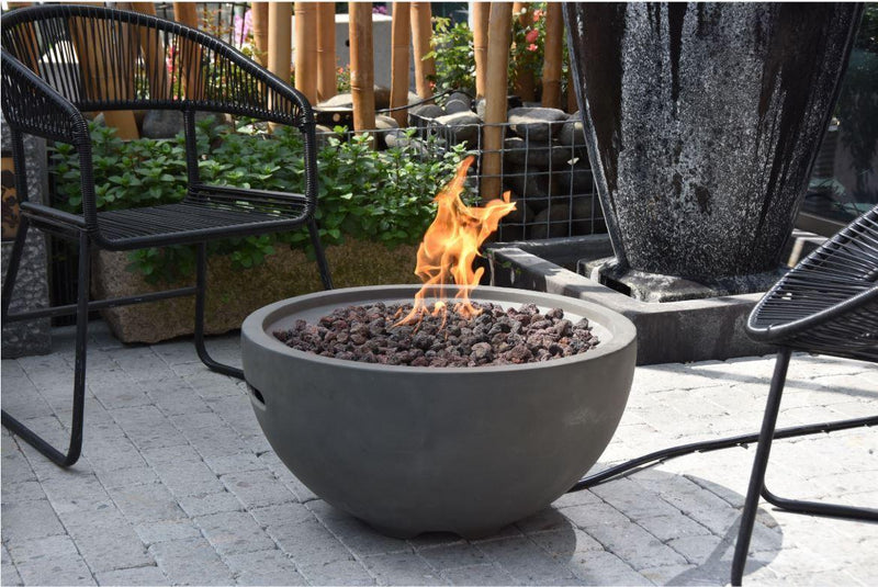 Elementi Nantucket Gas Fire Pit Bowl - Gas Fire Pit Bowl