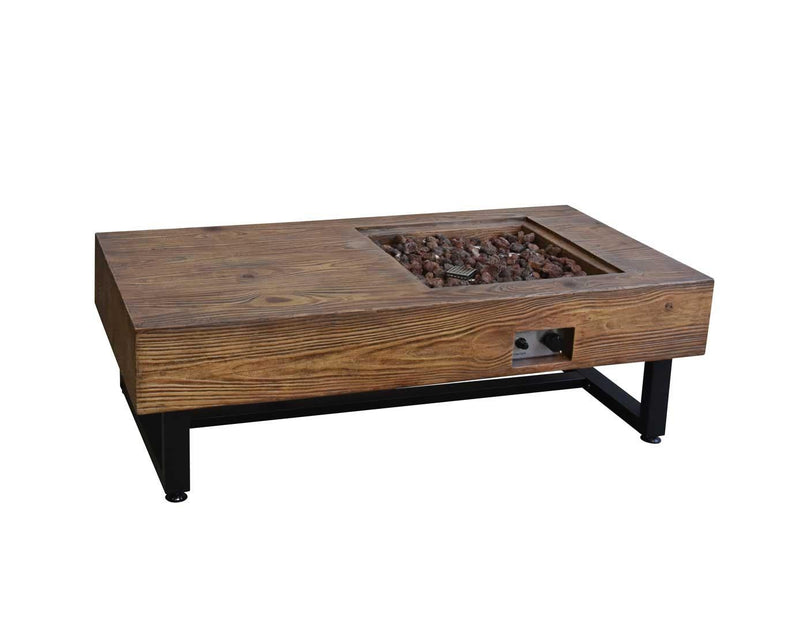 Elementi Naples Gas Fire Pit Table - Gas Fire Pit Table