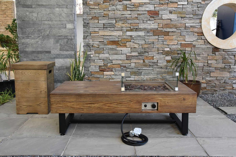 Elementi Naples Gas Fire Pit Table - Gas Fire Pit Table