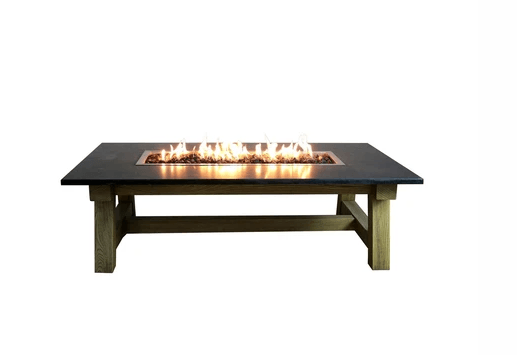 Elementi Penrhyn Workshop Gas Fire Coffee Table - Gas Fire Pit Coffee Table