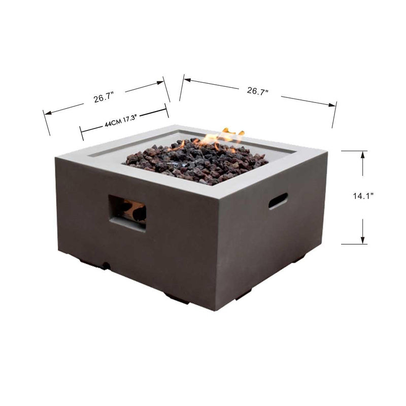 Elementi Ridgefield Gas Fire Pit - Gas Fire Pit