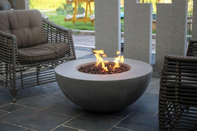 Elementi Roca Gas Fire Pit Bowl - Gas Fire Pit Bowl