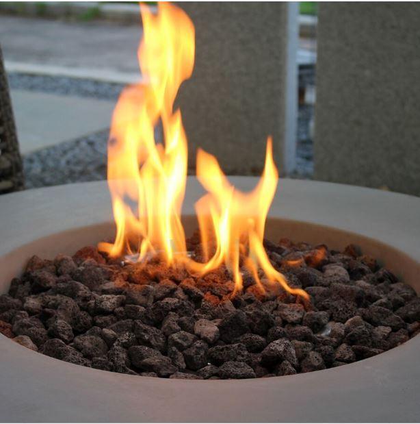 Elementi Roca Gas Fire Pit Bowl - Gas Fire Pit Bowl