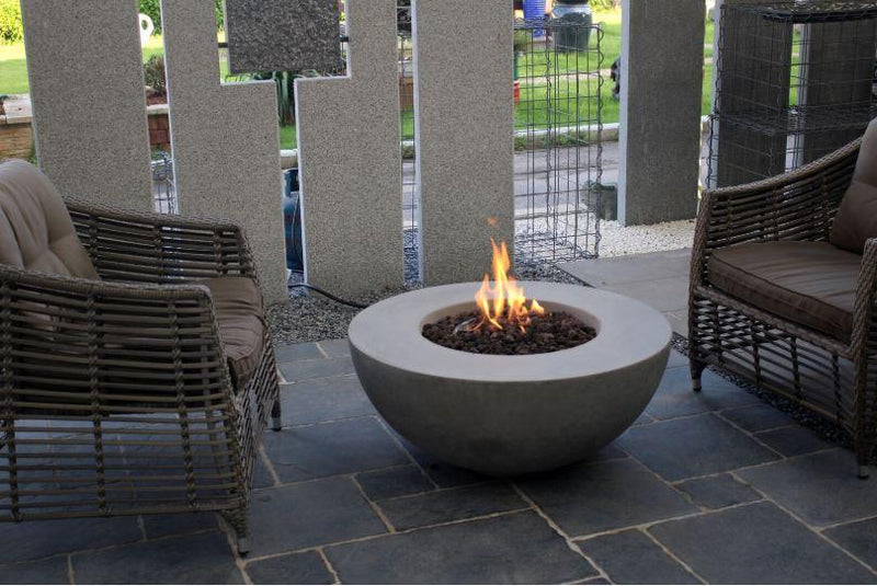 Elementi Roca Gas Fire Pit Bowl - Gas Fire Pit Bowl