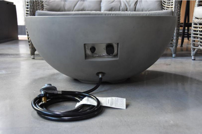 Elementi Roca Gas Fire Pit Bowl - Gas Fire Pit Bowl