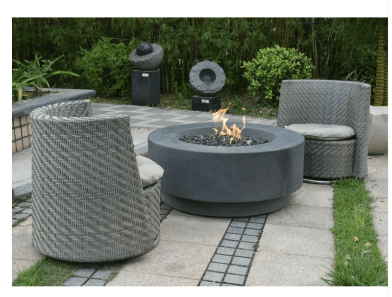 Elementi Ross Gas Fire Pit Bowl - Gas Fire Pit Bowl