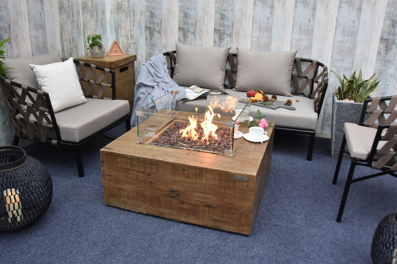 Elementi Wilton Gas Fire Pit Table - Gas Fire Pit Table