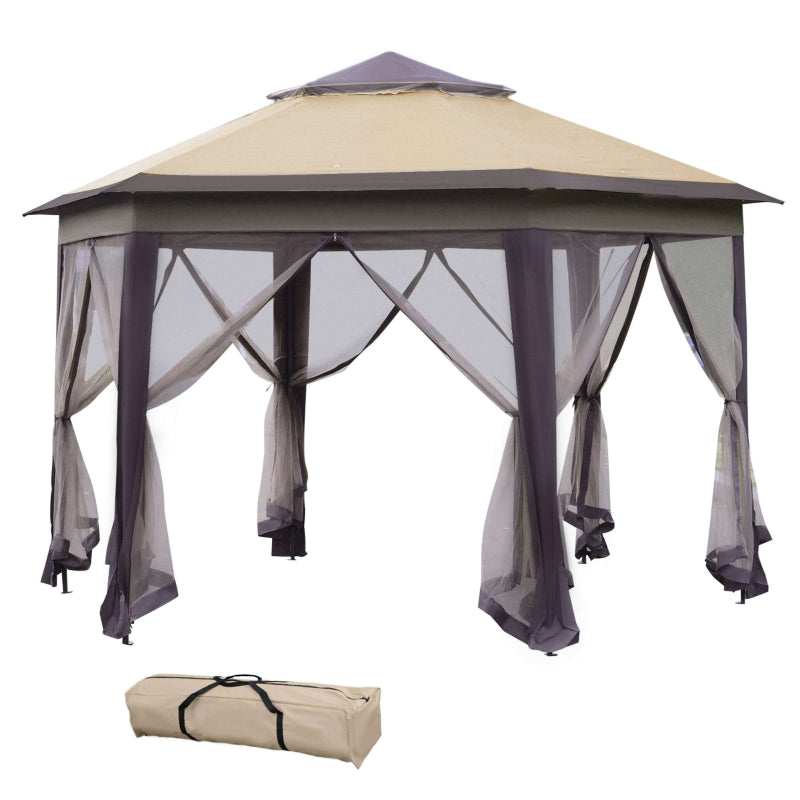 Hexagon Gazebo With Netting