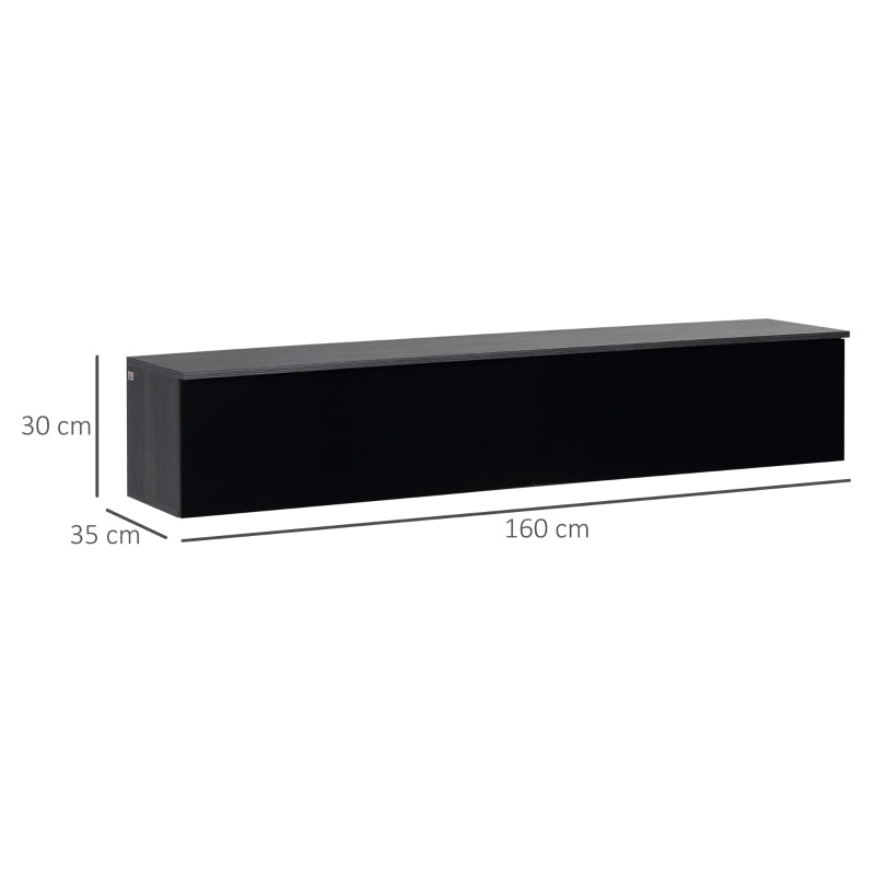 Gloss Black Floating TV Unit