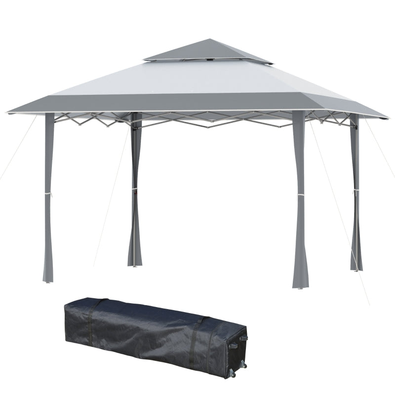 Light Grey Gazebo With Adjustable Legs