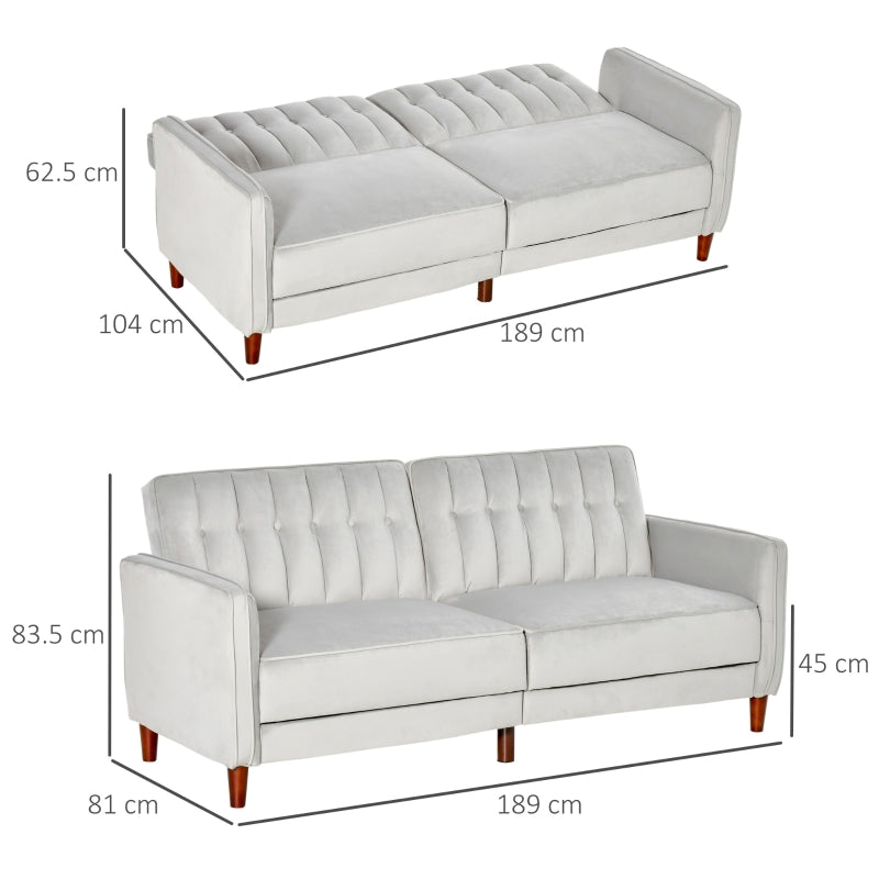 3 Seater Adjustable Light Grey Sofa