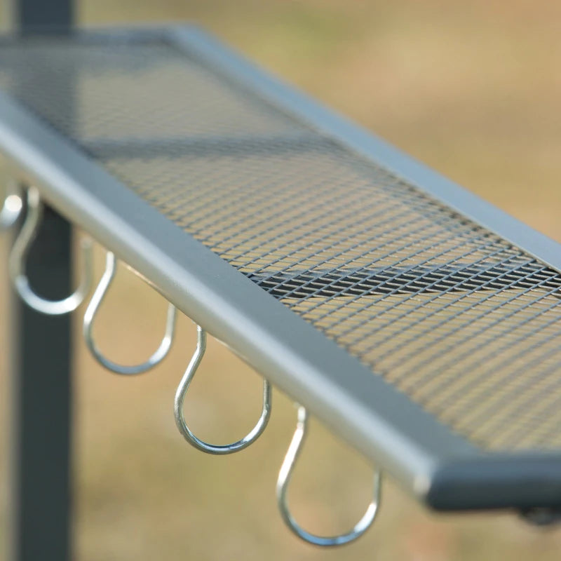 Grey Metal BBQ Canopy