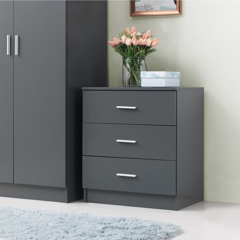 Anthracite 3 Drawer Chest