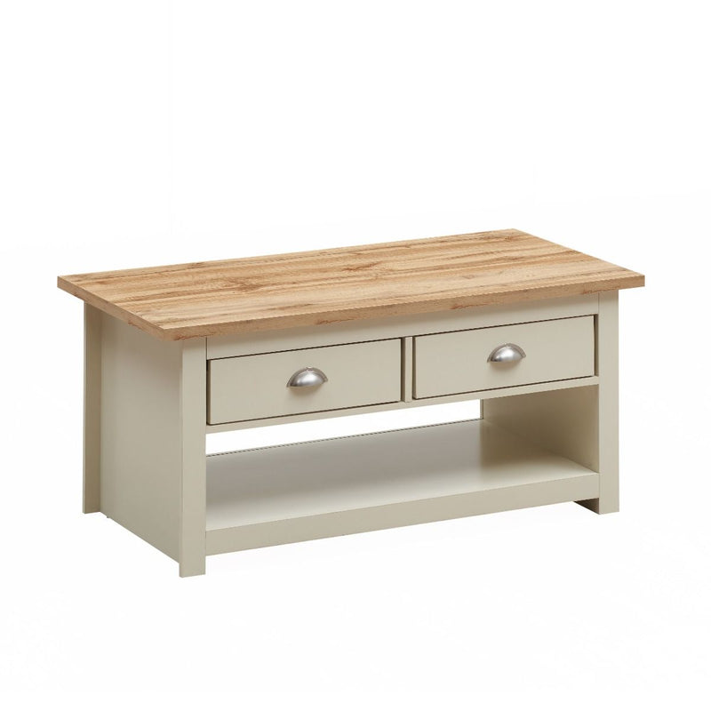 Beige 2 Drawer Coffee Table