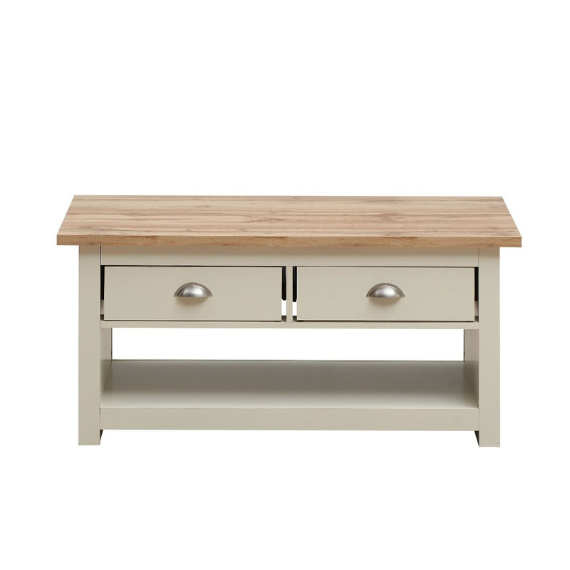 Beige 2 Drawer Coffee Table