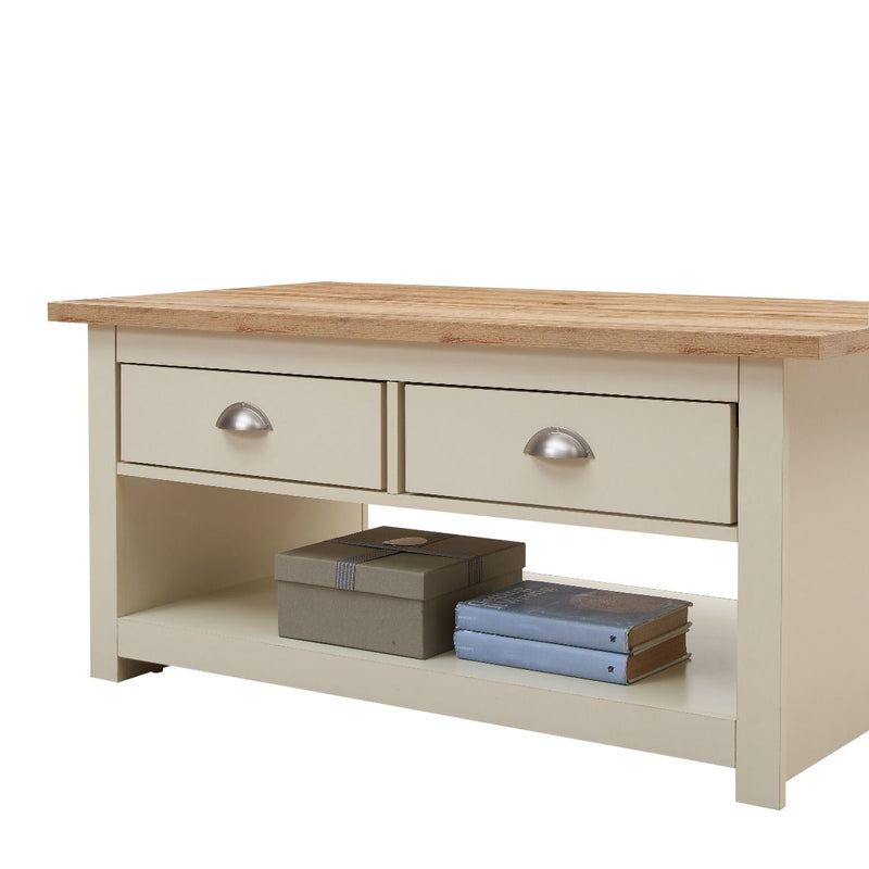 Beige 2 Drawer Coffee Table