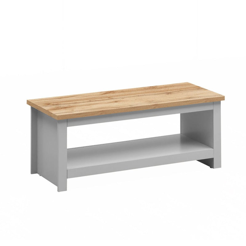 Light Grey & Oak Coffee Table