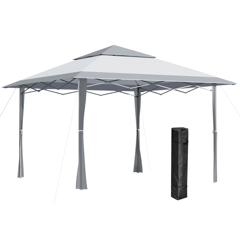 Light Grey Gazebo With Adjustable Legs