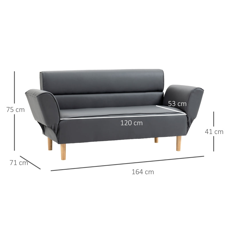 2 Seater Faux Leather Sofa