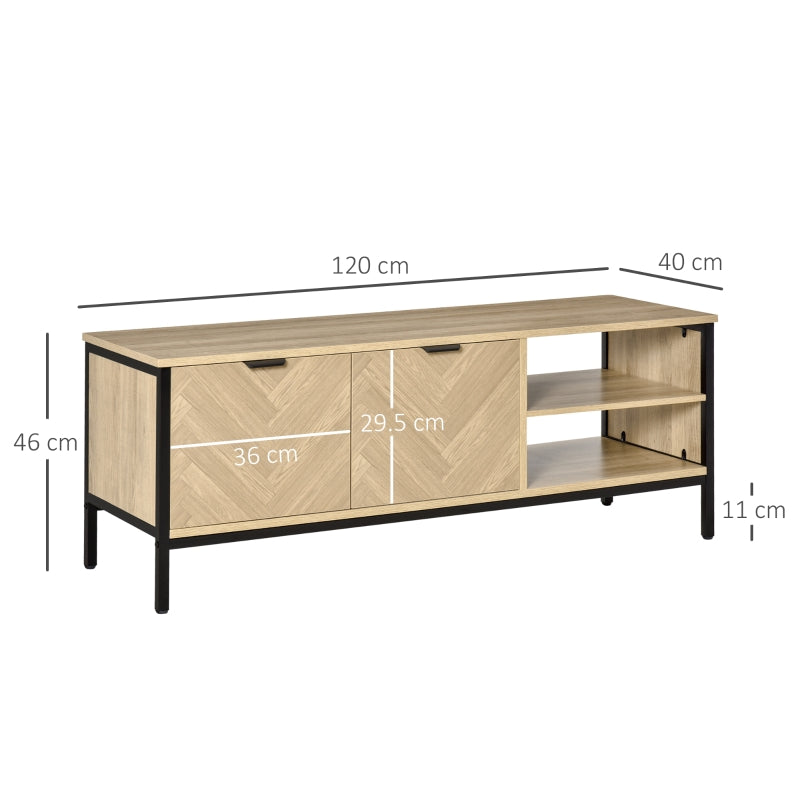 Oklahoma Patterned Wooden TV Stand With Storage